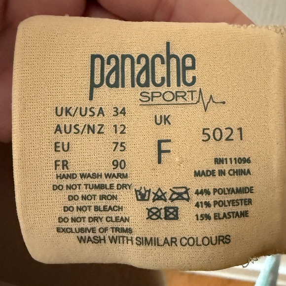 Panache Beige Underwire Sports Bra - UK 34F - Picture 7 of 8
